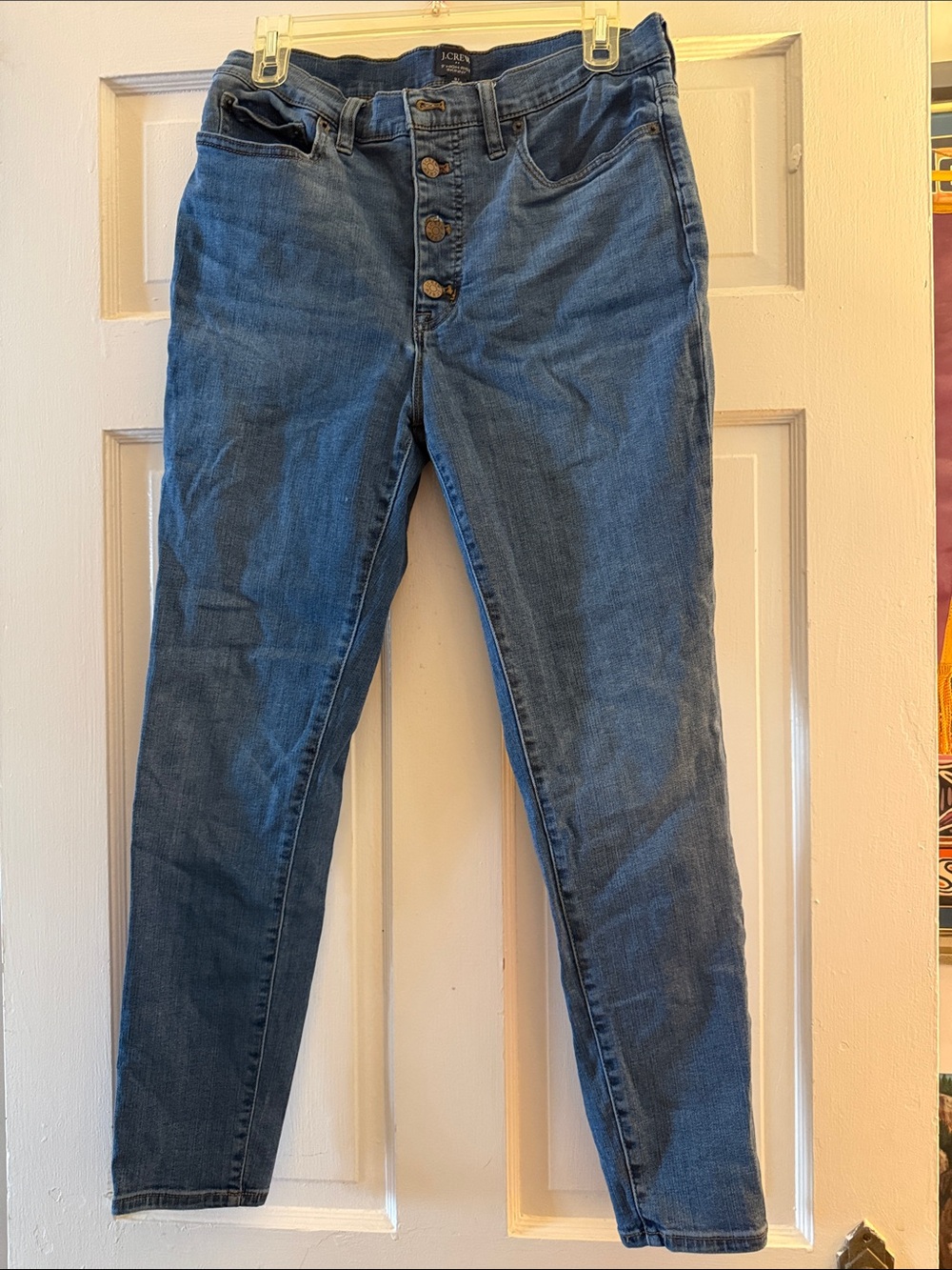 J.Crew Medium Blue 9” High-Rise Skinny Jeans